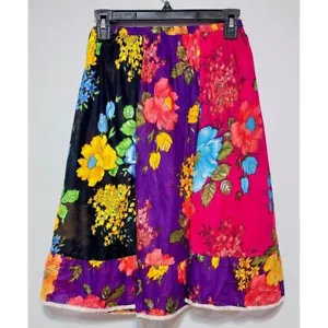 NWT RAJ Y2K Boho Indie Festival Floral Panel Midi Skirt One Size Cottagecore - Picture 1 of 4
