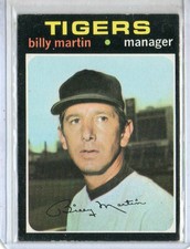1971 Topps BILLY MARTIN #208 Detroit Tigers   NM-MINT
