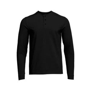 SITKA Men's Foothills Long Sleeve Henley Sitka Black Shirt (600307-BK) - Picture 1 of 7