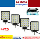 4x 48W phare de travail LED work light rampe Lampe tracteur camion SUV Feux FR