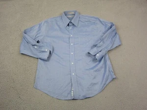 Nordstrom Shirt Adult 16.5-33 Large Blue Oxford Traditional Fit Cotton Button Up - Picture 1 of 11