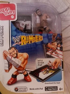 2012 Mattel WWE CM PUNK RUMBLERS FIGURA DE LUCHA LIBRE APPTIVITY~NIP FUNCIONA CON IPAD - Imagen 1 de 3
