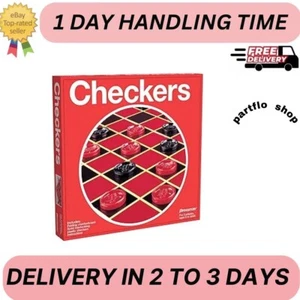 Checkers -- Classic Game with Folding Board and Interlocking Checkers ,5" - Picture 1 of 1