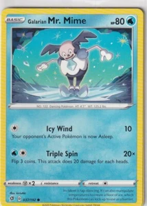 Pokemon Karte SWSH02 Clash der Rebellen Nr. 37/192 Galarian Mr. Mime englisch - Picture 1 of 1