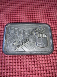 Vintage 70er Jahre Snap-On Tools "6 Steckschlüssel" Gürtelschnalle Zinn - Bild 1 von 2