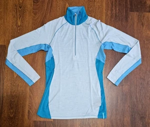 KATHMANDU fine 80% merino wool TOP / light jumper: Blue / grey Sz 10 Exc Cond. - Picture 1 of 5