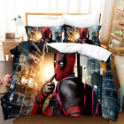 Deadpool 3tlg Weich Bettwsche Set Bettbezug Set kissenbezge Geschenk 135x200
