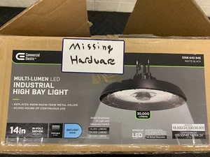 Commercial Electric 14 in. Black Integrated LED Dimmable High Bay Light HLF-HD08 - Picture 1 of 4