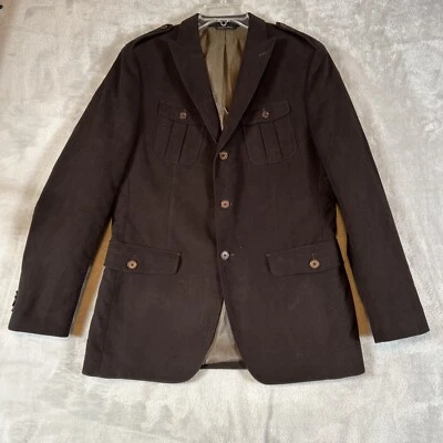 Chaqueta Blazer Banana Republic Marrón Safari, Moleskin Ajuste A Medida Talla 42L Foto 1 de 4
