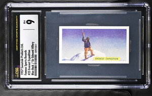 1957 Sweetule Junior Service Famous Sports Records #25 Sir Edmund Hillary CSG 9