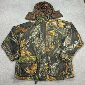 Realtree Jacket Adult Medium Brown Workwear Hunting Camo Padded Hood Coat Mens - Picture 1 of 9