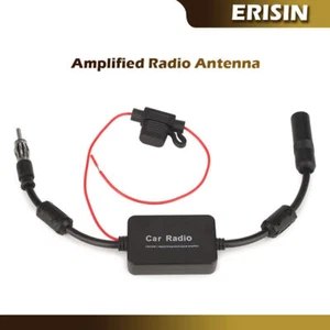 Autoradio Anti-Interferenze Amplificata Radio Antenna Din Amplificatore Segnale Antenna - Foto 1 di 9