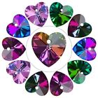 Heart Crystal Charms - 14mm Love Pendants Glass Loose Beads Jewelry Making 20Pcs
