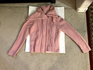 Alexandra Bartlett Womens Sweater Collared Lambswool Blend Pink Size XL Vintage - Picture 1 of 6