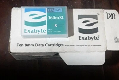 Paquete sellado de 9 cartuchos de datos Exatape Exabyte 160mXL - Unidad de cinta de 8 mm - Nuevo Foto 1 de 3
