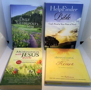 4 GUIDEPOSTS BOOKS HELP FINDER BIBLE DEVOTIONS DAILY ‘20 MORNINGS WITH JESUS ‘16 - Picture 1 of 13