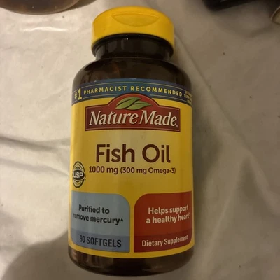 Aceite de pescado Nature Made 1.000 mg, Omega-3, 90 cápsulas blandas caducidad: 02/2028 ¡NUEVO!! Foto 1 de 4