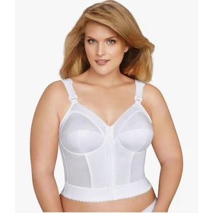 Sujetador abdominal Exquisite Form para mujer totalmente delantero largo talla 48DD color blanco - Imagen 1 de 9