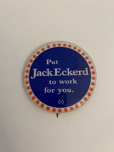 Pon Jack Eckerd a trabajar para ti botón Pin Back P106 - Imagen 1 de 3