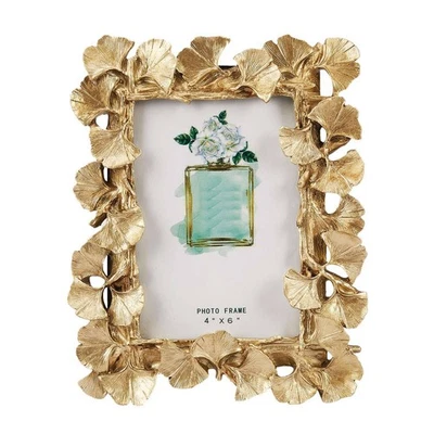 Resin Retro Frame Golden Ginkgo Leaf Photo Frame Home Decorations X3S73101 - Image 1 of 4