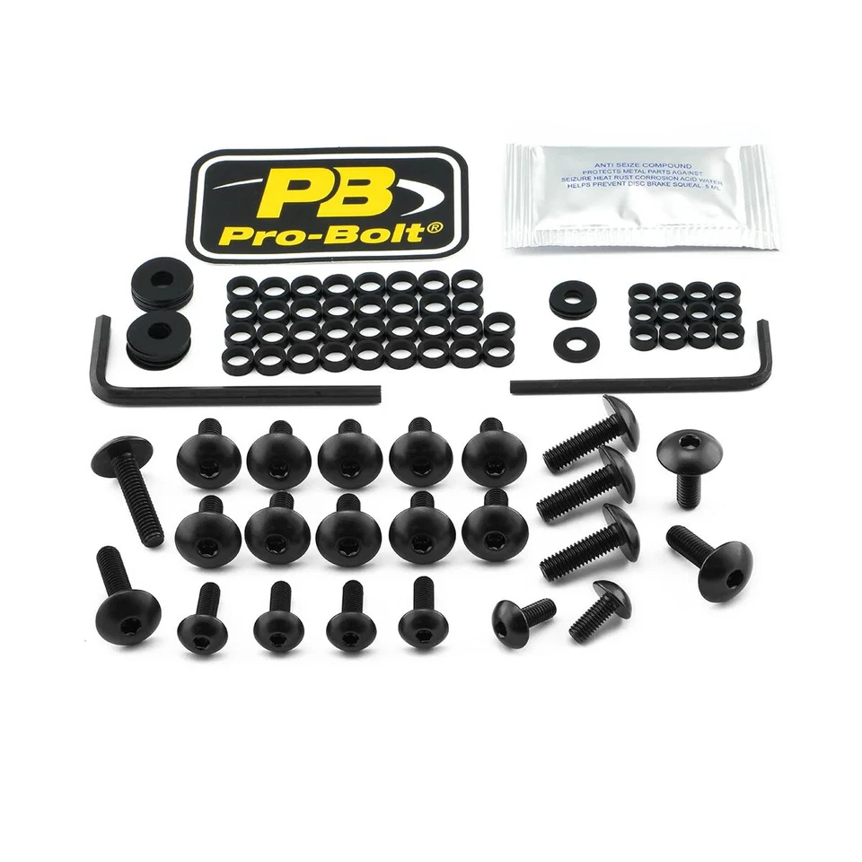 Pro Bolt Motorcycle Aluminium Fairing Bolt Kit Black For Yamaha MT-09 2014-2016 - Image 1 of 1