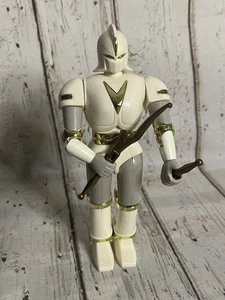 Figura 1995 Mighty Morphin Power Rangers Alien Ranger White Battle Borg BANDAI - Imagen 1 de 5