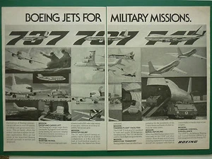 9/1978 PUB AVION BOEING 737 707 747 MILITARY AIRCRAFT FLUGZEUG ORIGINAL AD - Bild 1 von 1