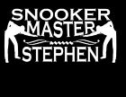 Personalised Snooker T-Shrt Mens Ladies Gift Idea Add Name Of Your Choice Pool