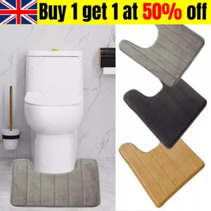 Super Soft Toilet Pedestal Mat Non-Slip Deep Pile Absorbent Microfibre 40 x 60cm - Picture 1 of 22