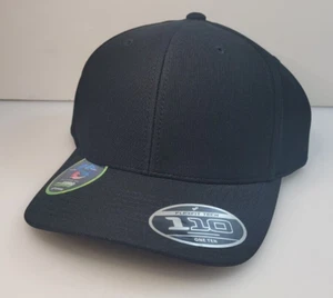 NWOT Port Authority Flexfit 110 Hybrid Baseball Cap Black Adjustable w/ sticker - Picture 1 of 4