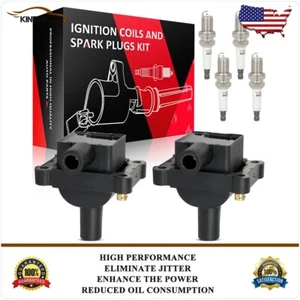Ignition Coils & Spark Plugs Kit For Mercedes-Benz C230 SLK230 1998-2000 2.3L - Picture 1 of 13