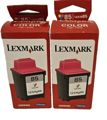 GENUINE Lexmark 85 Color HIGH YIELD Ink Cartridge 12A1985 (Lot of 2) - Image 1 of 3