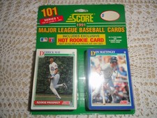 Score Baseball 1991 Major League Cards 101 Cards 10 Trivia Cards