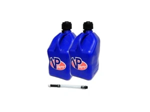 VP Fuel 2 Pack Blue 5 Gallon Race Fuel Jug Gas Can Alcohol w/ Filler Hose - Picture 1 of 1