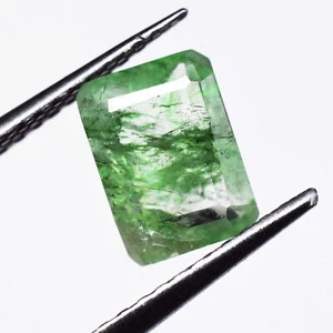 Piedra preciosa suelta esmeralda verde natural corte radiante de 1,00 quilates 6,99 x 5,06 mm, Zambia - Imagen 1 de 4