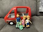 Little Tikes Dollhouse Family Vehicle Minivan Figures Wood Panel Van Vintage 90s