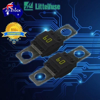 2Pcs 60A AMP MIDI BOLT CAR FUSE FOR DUAL BATTERY AND MEGA SOUND SYSTEMS - Image 1 of 4