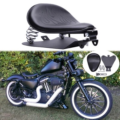 Base de resorte de asiento individual Bobber para motocicleta Harley Sportster XL1200 883 48 hierro Foto 1 de 4