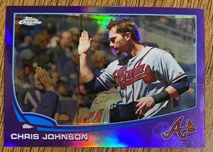 2013 Topps Chrome Purple Refractor CHRIS JOHNSON #159 Braves - Picture 1 of 1