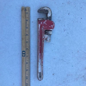 10" Heavy-Duty End Pipe Wrench Pipe Forged Steel Red - Picture 1 of 7