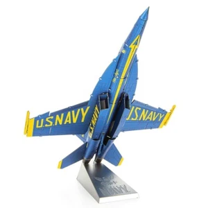 Blue Angels F/A-18 Super Hornet: Metal Earth 3D Laser Cut Miniature plane Kit - Picture 1 of 3
