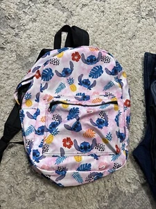 Disney Stitch Mini Zaino - Disegno Personaggio Tropicale Colorato Rosa - - Foto 1 di 8