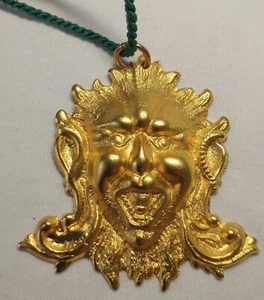 Grüner Mann Anhänger Ornament Mythologie Symbol für saisonale Erneuerung Waldgott - Bild 1 von 8