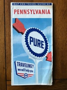 1962 Pure Oil road map of Pennsylvania - Picture 1 of 3