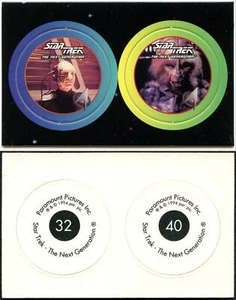 Star Trek The Next Generation #32 & #40 Stardisc 1994 Pog Card - Picture 1 of 1