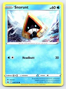 Tarjeta Pokémon Zenith Corona Común Snorunt 034/159 - Casi Nueva - Imagen 1 de 2