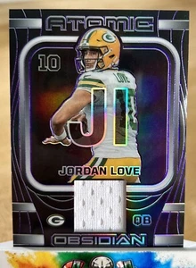 2023 Panini Obsidian Jordan Love Atomic Materials Purple Electric Etch /75 - Picture 1 of 4