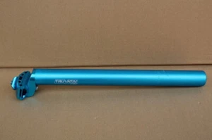 Aluminum MTB Road Bike saddle Seat post Plain Seatpost 30.8 31.6*350mm Blue - Picture 1 of 5