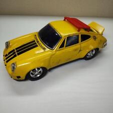 Showa Retro Tin Car Alps Porsche 911 Yellow