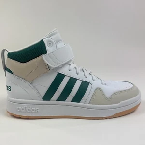Adidas Postmove Mid Mens 8 White Green Basketball Shoes Sneakers Gum IE9824 - Picture 1 of 9
